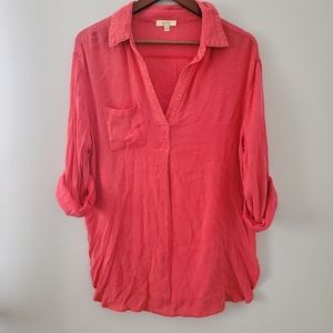 Kori America Rolled Tab Long Sleeve Shirt- Large